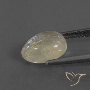 Quartzo Rutilo Luz amarela Natural 2.58ct, Formato de pêra, Transparente