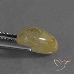 Quartzo Rutilo Amarelo Toscana Natural 2.72ct, Formato de pêra, Transparente