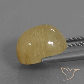 Quartzo Rutilo amarelo quente Natural 4.72ct, oval, Translúcido
