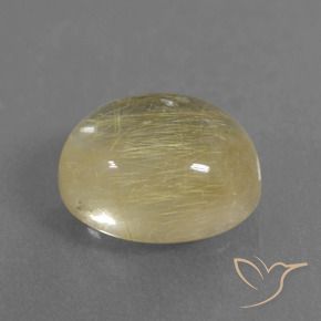 Quartzo Rutilo Amarelo Terroso Claro Natural 4.85ct, oval, Transparente