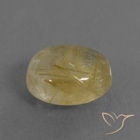 Quartzo Rutilo Amarelo Toscana Natural 4.15ct, oval, Transparente