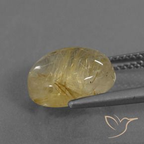 Quartzo Rutilo Amarelo Toscana Natural 4.15ct, oval, Transparente