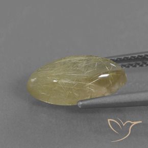 Quartzo Rutilo amarelo quente Natural 2.35ct, Marquesa, Transparente
