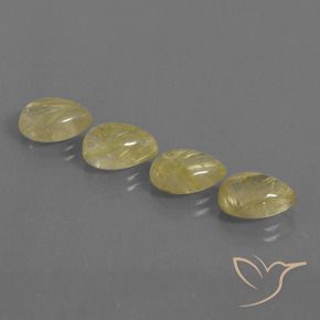 Pedras preciosas de Quartzo Rutilo Amarelo Terroso Claro natural de 9.03 ct, Formato de pêra, Transparente