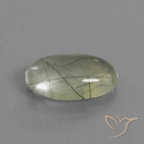 Quartzo Rutilo Luz verde Natural 10.99ct, oval, Transparente