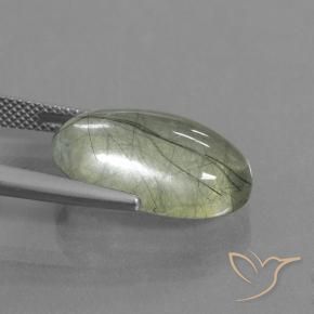 Quartzo Rutilo Luz verde Natural 10.99ct, oval, Transparente