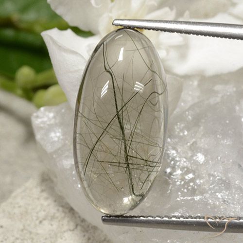10.67ct Natural Luz verde Quartzo Rutilo, oval, Transparente