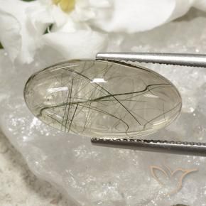 Quartzo Rutilo Luz verde Natural 10.67ct, oval, Transparente