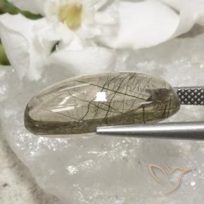 Quartzo Rutilo Luz verde Natural 10.67ct, oval, Transparente