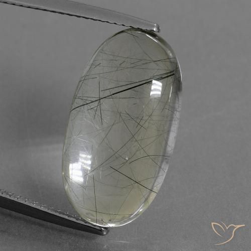 10.05ct Natural Luz verde Quartzo Rutilo, oval, Transparente
