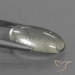 Quartzo Rutilo Luz verde Natural 10.05ct, oval, Transparente