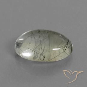 Quartzo Rutilo Luz verde Natural 10.23ct, oval, Transparente