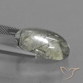 Quartzo Rutilo Luz verde Natural 10.23ct, oval, Transparente