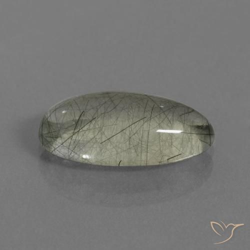 Quartzo Rutilo Luz verde Natural 5.75ct, oval, Transparente