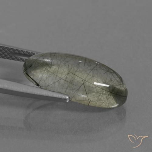 Quartzo Rutilo Luz verde Natural 5.75ct, oval, Transparente