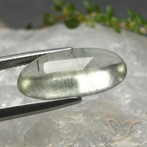 Quartzo Rutilo Luz verde Natural 8.97ct, oval, Transparente