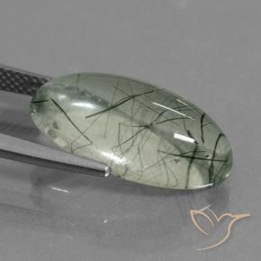 Quartzo Rutilo Luz verde Natural 9.58ct, oval, Transparente