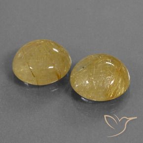 Pedras preciosas de Quartzo Rutilo ouro médio natural de 8.46 ct, Redondo, Transparente