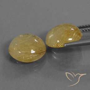 Pedras preciosas de Quartzo Rutilo ouro médio natural de 8.46 ct, Redondo, Transparente