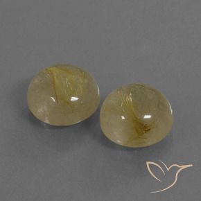 Pedras preciosas de Quartzo Rutilo Castanho Dourado Muito Claro natural de 11.08 ct, Redondo, Transparente