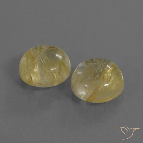 Pedras preciosas de Quartzo Rutilo ouro médio natural de 10.74 ct, Redondo, Transparente