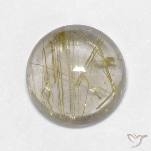 5.19ct Natural Amarelo Toscana Quartzo Rutilo, Redondo, Transparente