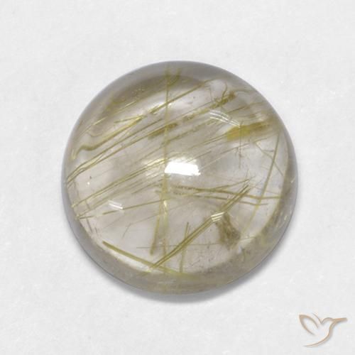 Quartzo Rutilo Amarelo Toscana Natural 5.19ct, Redondo, Transparente