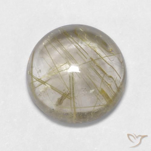 Quartzo Rutilo Amarelo Toscana Natural 5.19ct, Redondo, Transparente