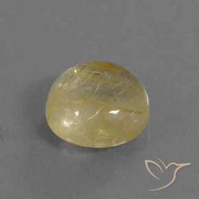 Quartzo Rutilo Amarelo Toscana Natural 5.14ct, Redondo, Transparente