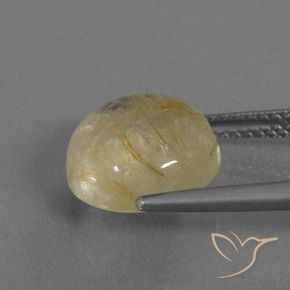 Quartzo Rutilo Amarelo Toscana Natural 5.14ct, Redondo, Transparente