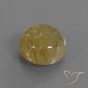 Quartzo Rutilo Castanho Dourado Muito Claro Natural 5.64ct, Redondo, Transparente