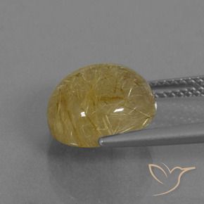 Quartzo Rutilo Castanho Dourado Muito Claro Natural 5.64ct, Redondo, Transparente
