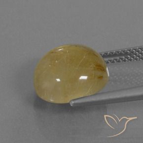 Quartzo Rutilo Amarelo Terroso Natural 5.40ct, Redondo, Transparente