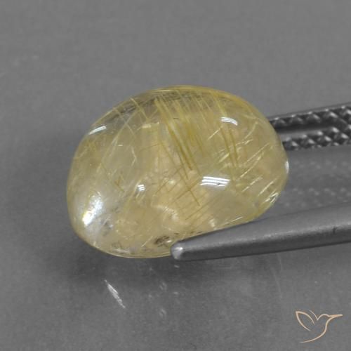 Quartzo Rutilo Luz amarela Natural 5.62ct, Redondo, Transparente