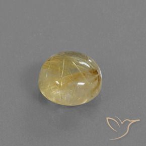 Quartzo Rutilo Amarelo Terroso Natural 4.57ct, Redondo, Transparente
