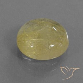 Quartzo Rutilo Amarelo Terroso Claro Natural 4.74ct, Redondo, Transparente