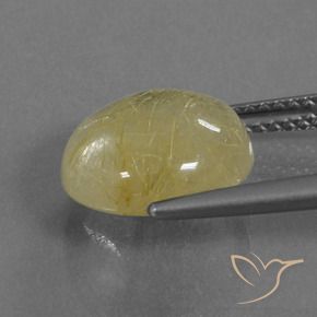 Quartzo Rutilo Amarelo Terroso Claro Natural 4.74ct, Redondo, Transparente