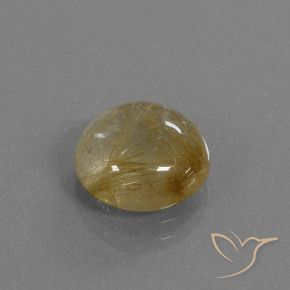 Quartzo Rutilo Amarelo Terroso Natural 4.34ct, Redondo, Transparente