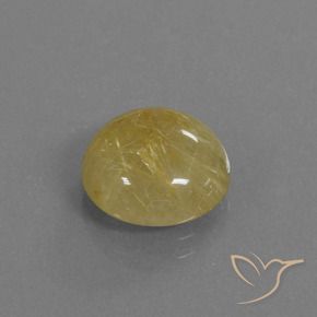 Quartzo Rutilo Amarelo Dijon Natural 4.30ct, Redondo, Translúcido