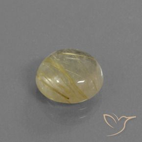 Quartzo Rutilo Amarelo claro Natural 4.56ct, Redondo, Transparente