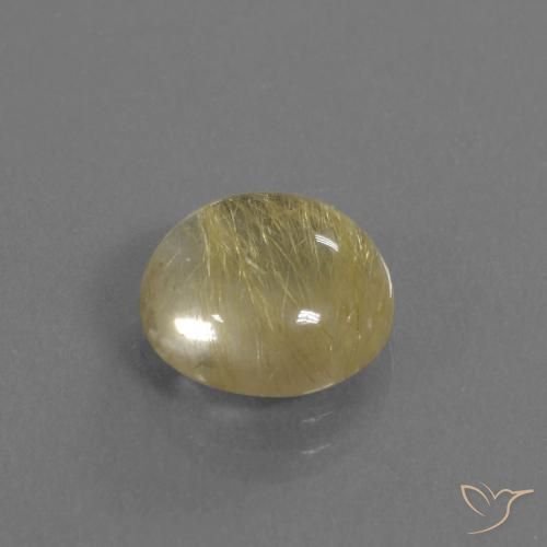 Quartzo Rutilo Amarelo Terroso Natural 4.55ct, Redondo, Transparente