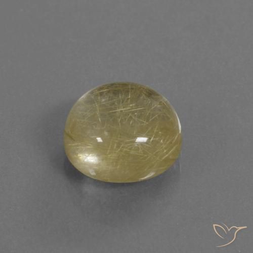 Quartzo Rutilo Amarelo Terroso Natural 5.55ct, Redondo, Transparente