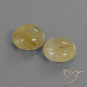 Pedras preciosas de Quartzo Rutilo Amarelo claro natural de 8.61 ct, Redondo, Transparente