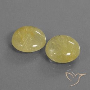Pedras preciosas de Quartzo Rutilo Amarelo Dijon muito claro natural de 8.43 ct, Redondo, Translúcido