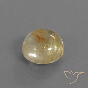 Quartzo Rutilo Marrom Quente Natural 5.53ct, Redondo, Transparente