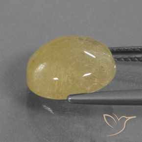 Quartzo Rutilo Amarelo Dijon claro Natural 4.81ct, Redondo, Transparente