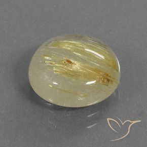 Quartzo Rutilo Amarelo Terroso Natural 4.40ct, Redondo, Transparente