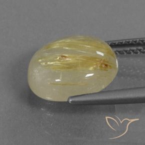 Quartzo Rutilo Amarelo Terroso Natural 4.40ct, Redondo, Transparente