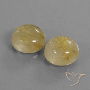 Pedras preciosas de Quartzo Rutilo Amarelo Dijon natural de 11.22 ct, Redondo, Transparente