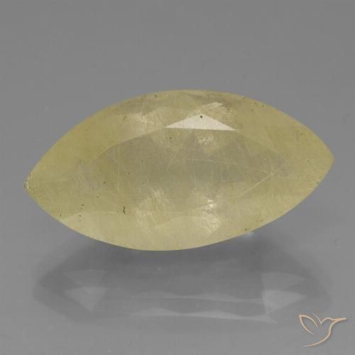 17.15ct Natural Amarelo Dijon muito claro Quartzo Rutilo, Marquesa, Transparente